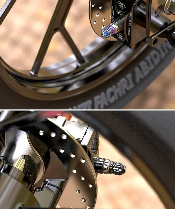Para Cfmoto 400nk 650nk cubierta de sedimentos de horquilla plana trasera modificada Gsx250r tornillo decorativo tapa de horquilla plana trasera
