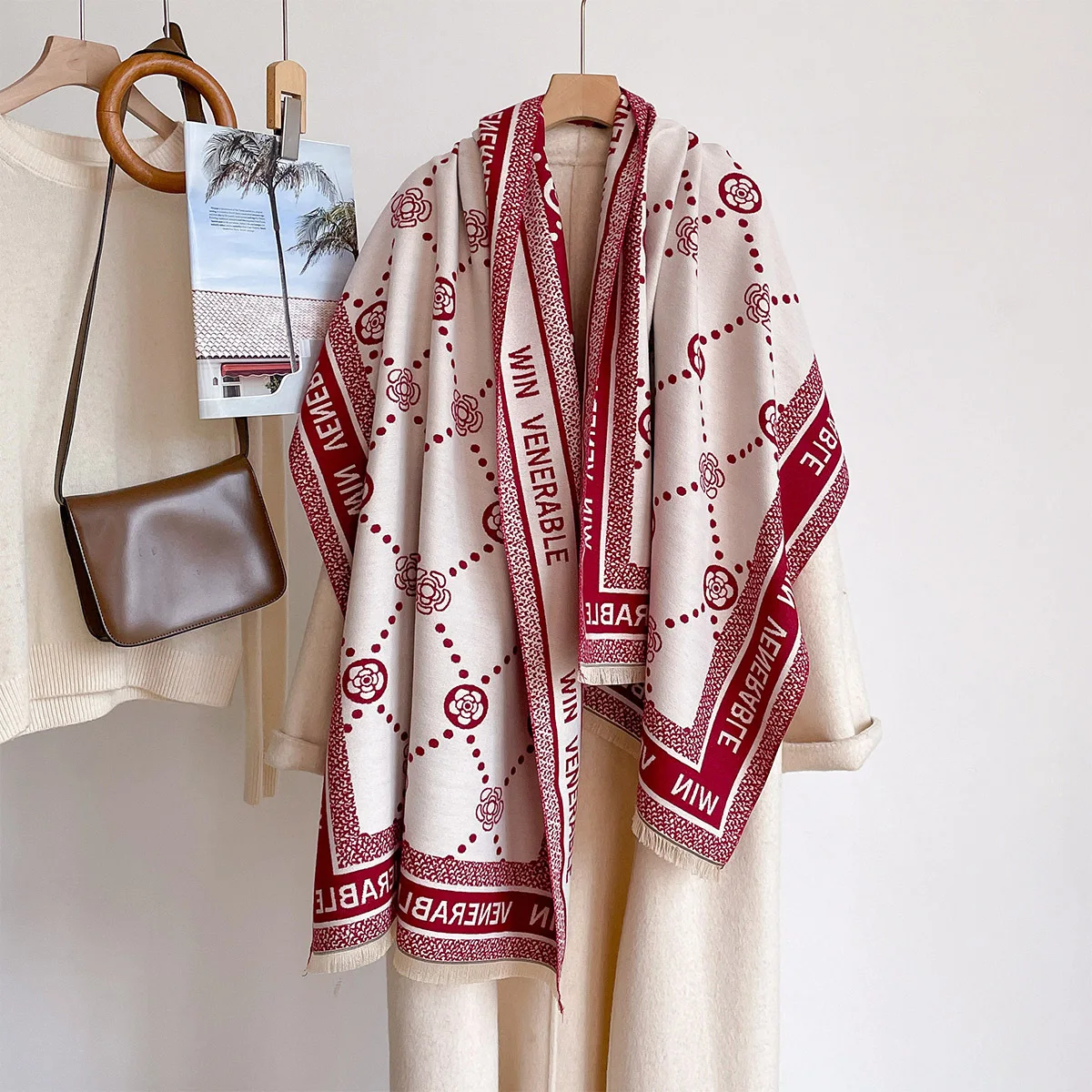Scarf Female Hijab Pashmina Shawl Bandana Cashmere Wrap Chic Practical Ornament For Shopping Vacation Special Event Attire