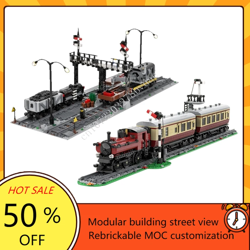 352PCS MOC Freight Yard,GWR 5700 Class Diorama Set Express locomotive Model Custom Puzzle DIY Education Assembly Sets Toys Gifts