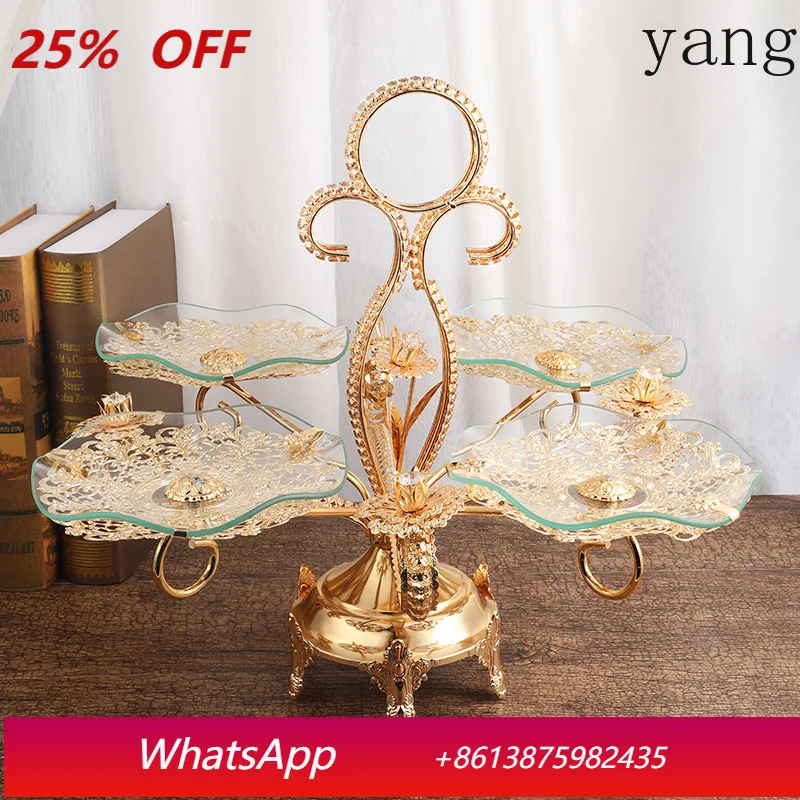 CX European metal multi-layer retro elegant hotel home living room fruit plate