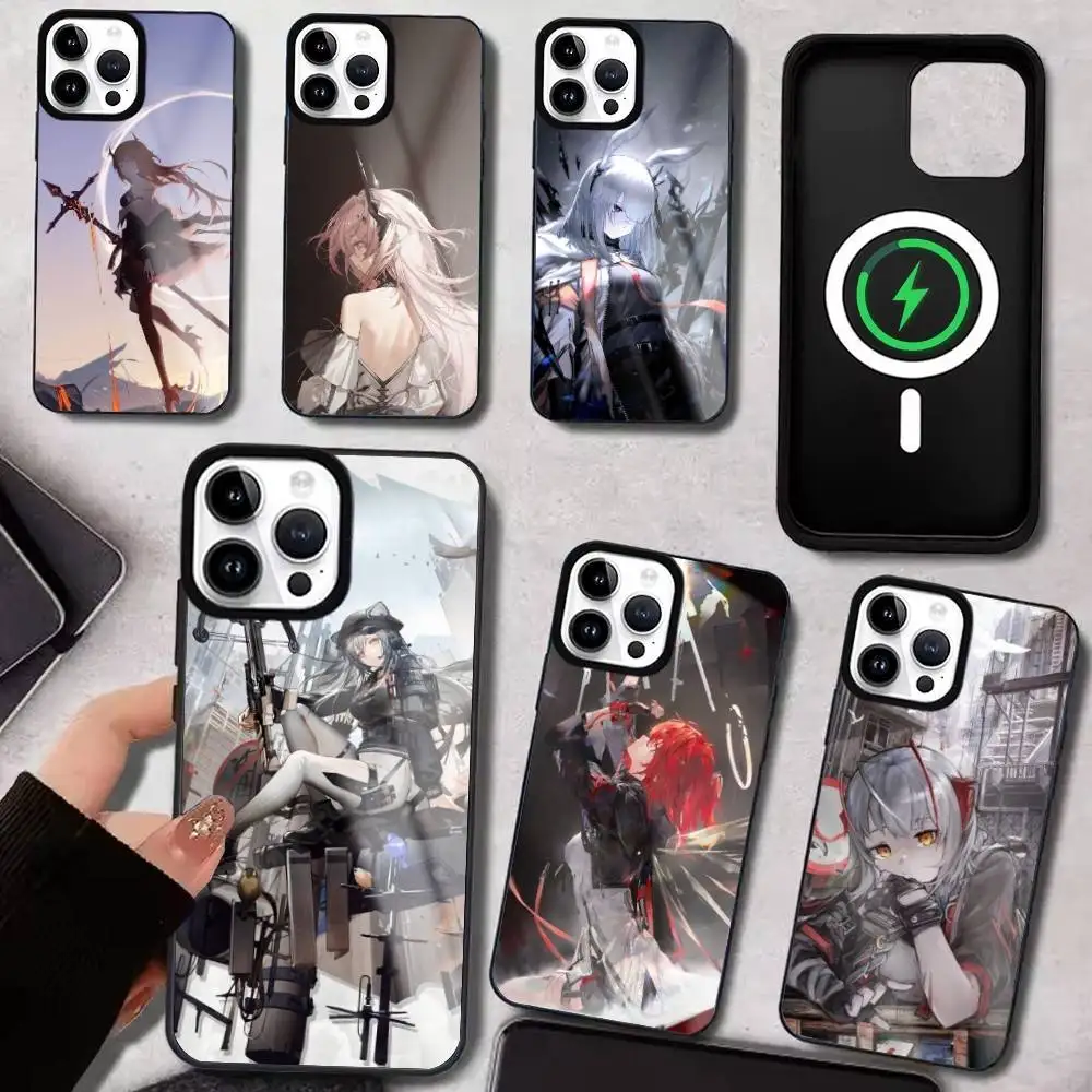 

Game A-Arknights Phone Case For IPhone17 16 15 14 13 12 11 Plus Pro Max Plus Wireless Charger Cover Funda
