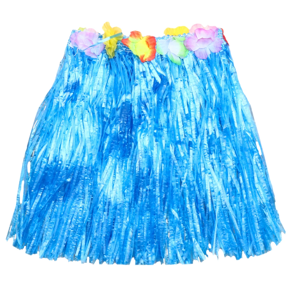 

4pcs Children Grass Colorful Costume Set Party Crown Luau Costume Set Leaf Luau Party Skirt Beach