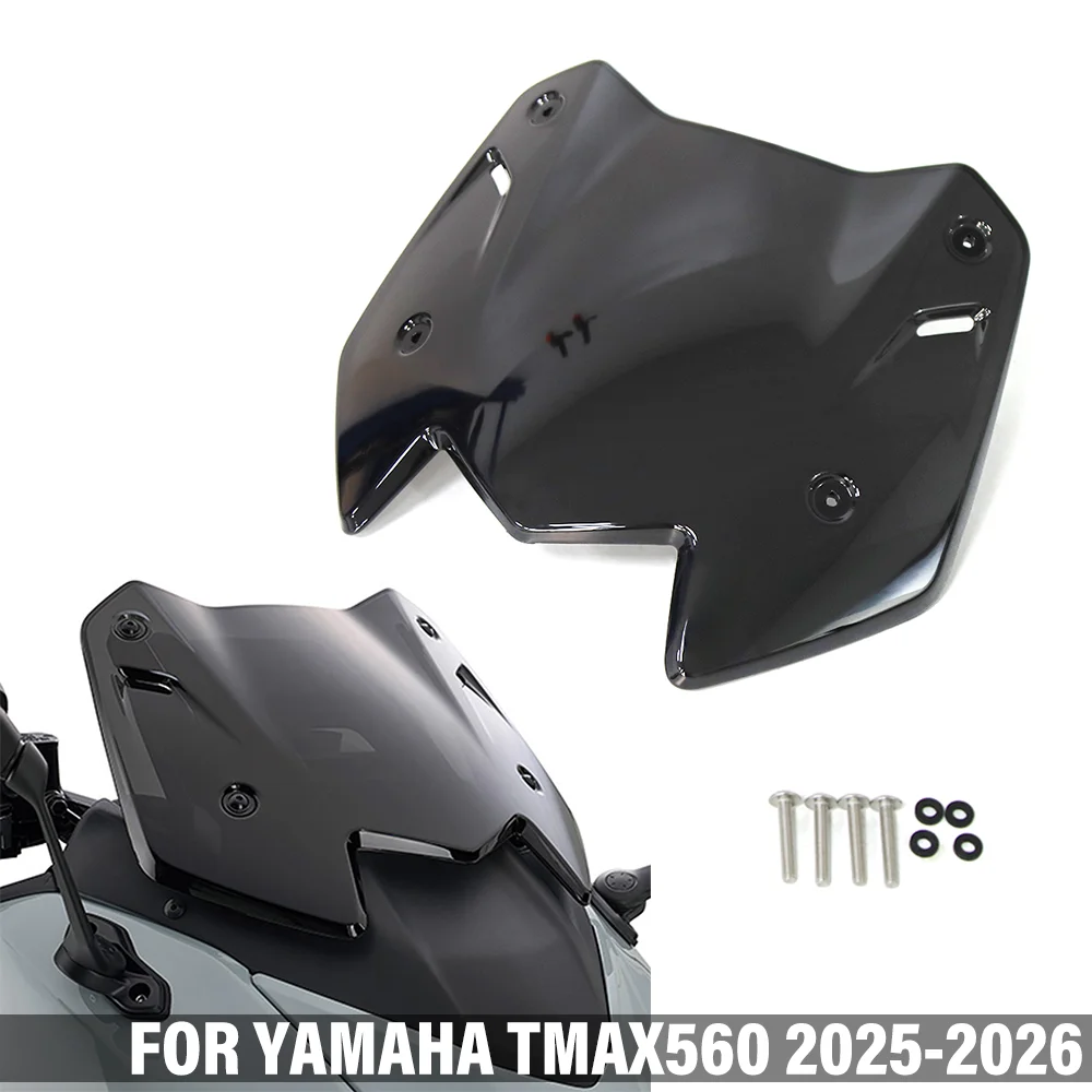 Para YAMAHA T-MAX 560 TMAX TECH MAX 560 2025 2026 Kit de Parabrisas Delantero, Spoiler, Deflector de Viento y Visera para Motocicleta