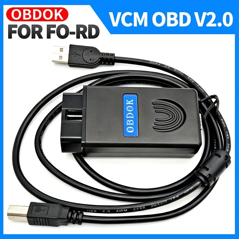 OBDOK for FoCOM VCM OBD V2.0 Diagnostic Programmer OBD2 Scanner for Ford for Mazda Detects ECUs Reads all Diagnostic Fault Codes