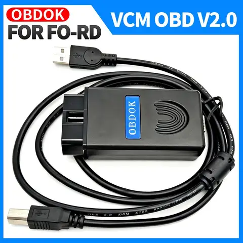 OBDOK for FoCOM VCM OBD V2.0 Diagnostic Programmer OBD2 Scanner for Ford for Mazda Detects ECUs Reads all Diagnostic Fault Codes