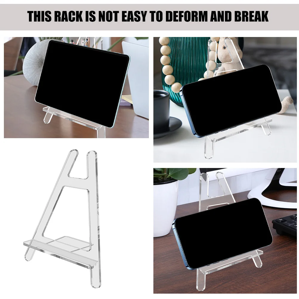 

2Pcs Clear Acrylic Mobile Phone Display Stand Lightweight Cellphone Holder for Retail Shop Desktop Wallet Organizer