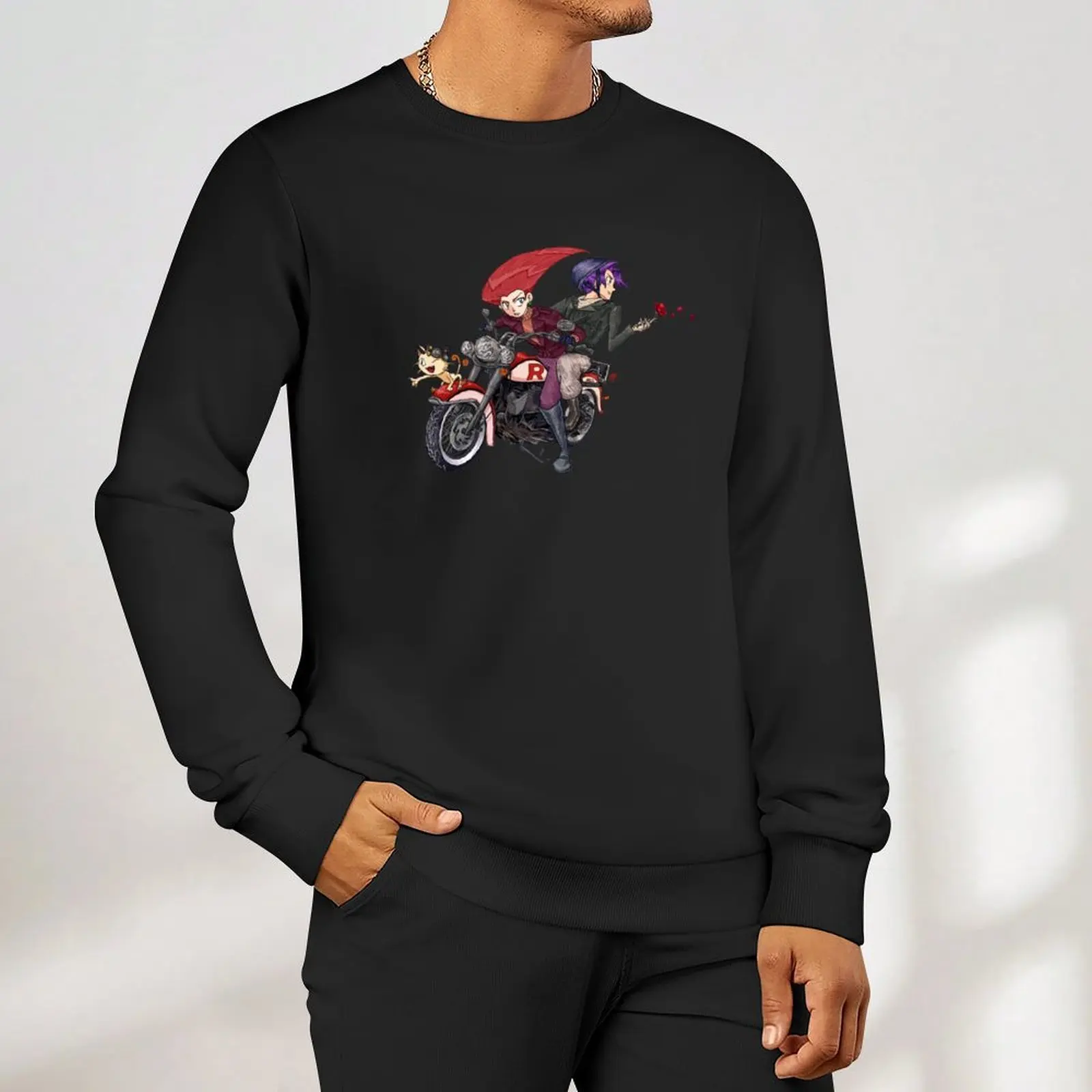 Team Rocket Blasting Off Again! Pullover japanese style tracksuit men's sweat-shirt korean clothes oversize sweatshirt