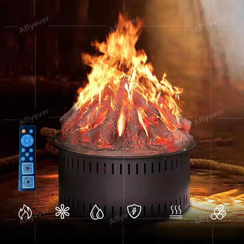 

Home electronic fireplace core simulation bonfire basin false flame countryside LED decoration steam atomization fireplace
