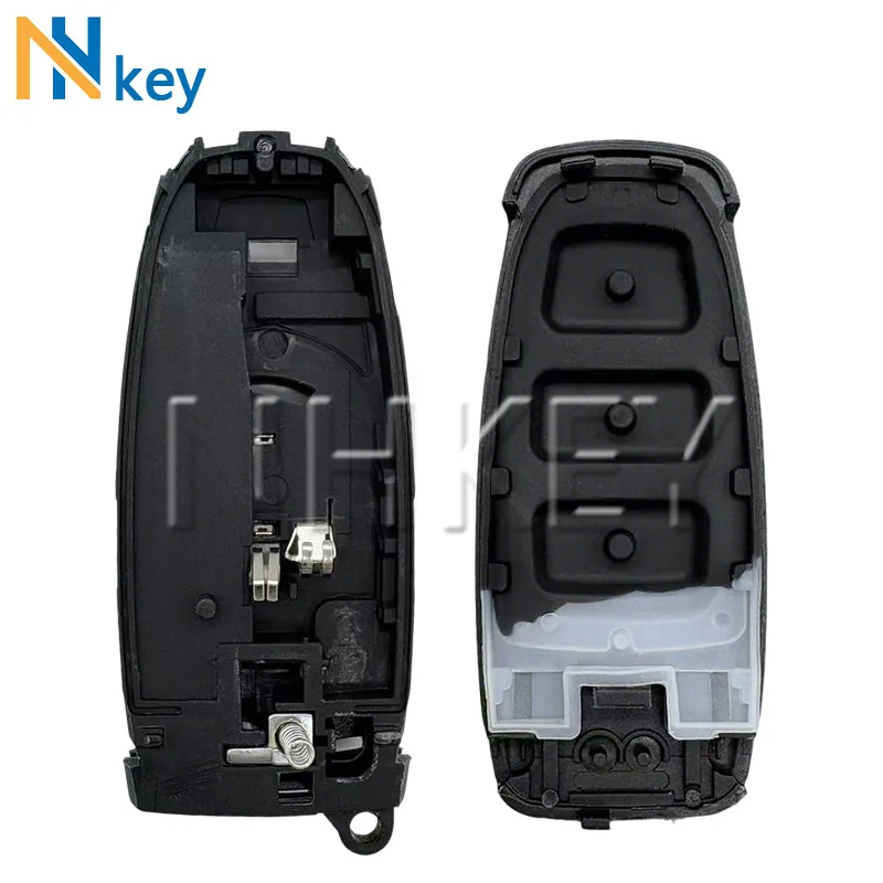 NH KEY 3 Buttons Remote Car Key Replacement Shell For A6 C8 A7 A8 Q8 2017 2018 2019 2020 Fob Key Shell Black Silver