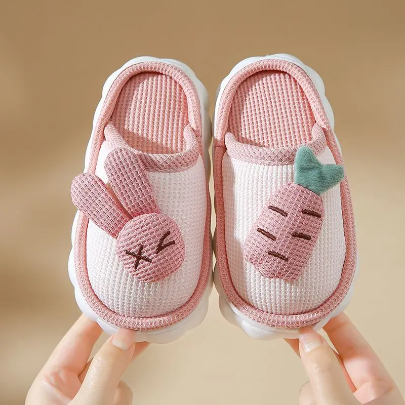 

Детские зимние теплые хлопковые тапочки, новый дизайн 2026, нескользящая домашняя обувь для девочек, осенне-зимние домашние теплые тапочки