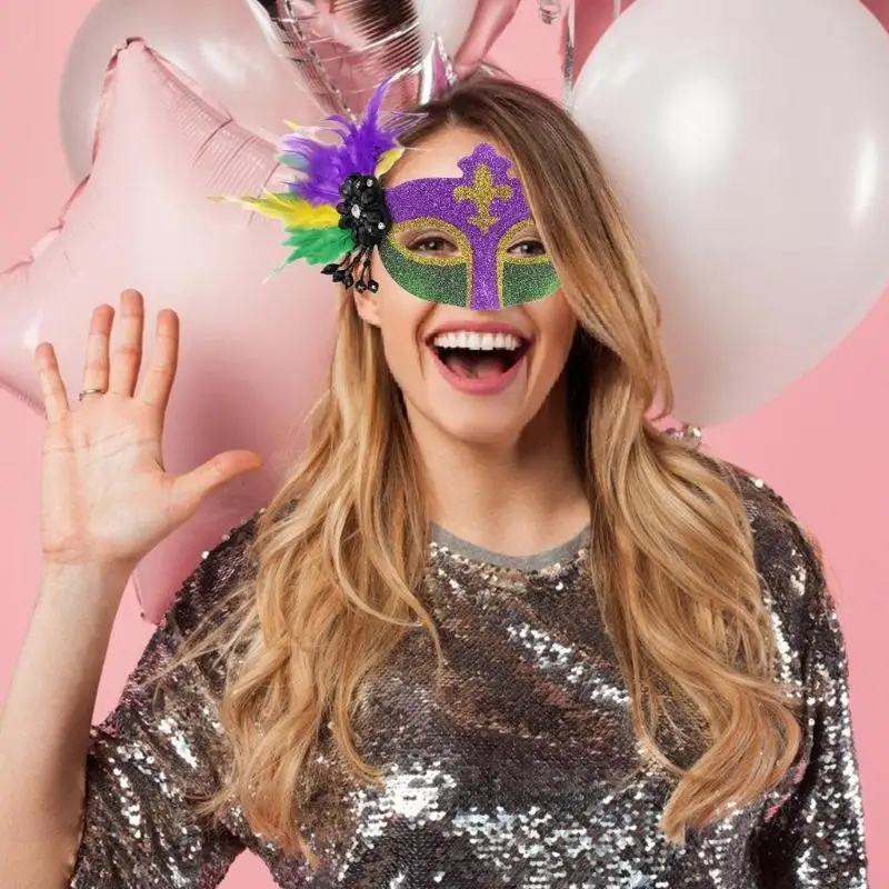 

39BD Mask Halloween Costume Mask Masquerade Mask Party Mask Mardi Gras Mask Venetians Mask Half Face Mask