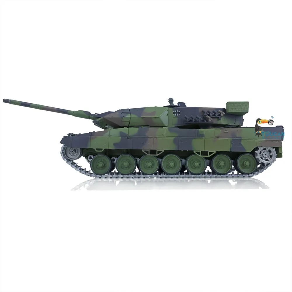 Cadeaux Heng Long 1/16 RC Tank 7.0 mis à niveau en métal allemand Leopard2A6 RTR 3889 baril recul radiocommandé véhicule Panzer TH17580