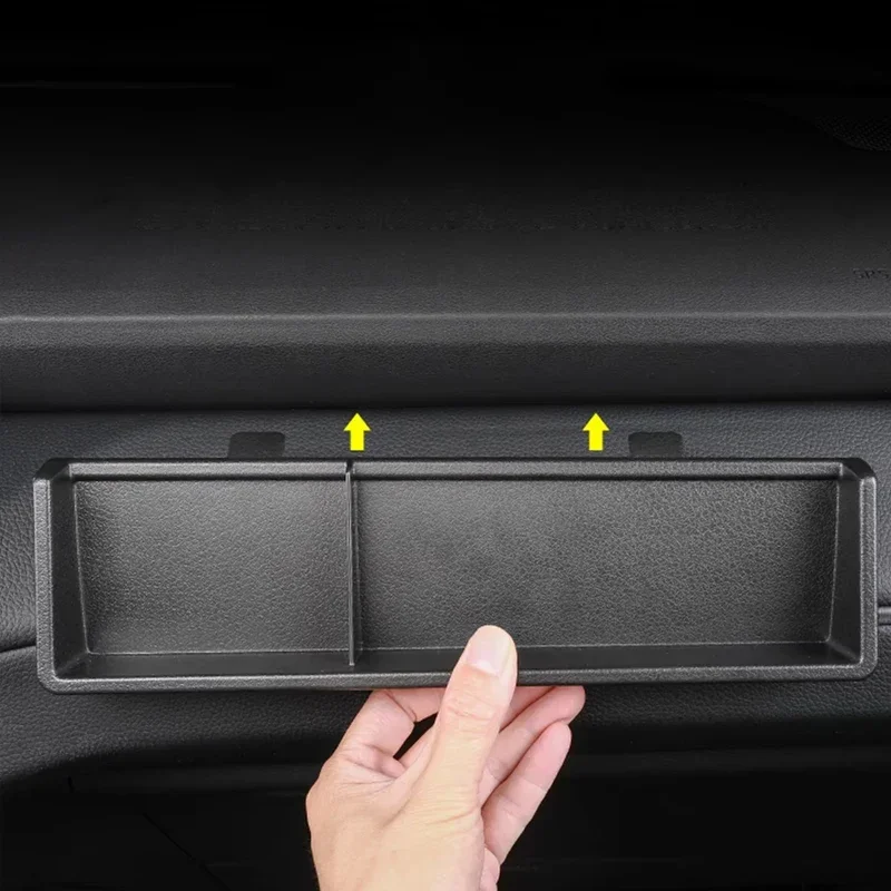 1pc ABS Passenger Side Glove Box Storage Holder for Toyota Land Cruiser 250 Prado LC250 2024 Black Car Interior Accessories