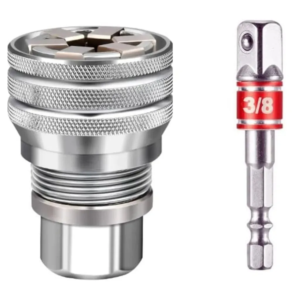 Universeller Verstellbarer Steckschlüssel 3/8 Zoll Antrieb 10-19mm Multifunktionaler Ratschenschlüssel für Metrische Schrauben und Muttern Reparaturwerkzeug – Detail 1