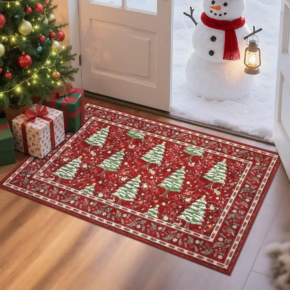 Christmas Festival Decoration Entrance Door Corridor Carpet Non-Slip And Stain-Resistant Mat Home Decoration