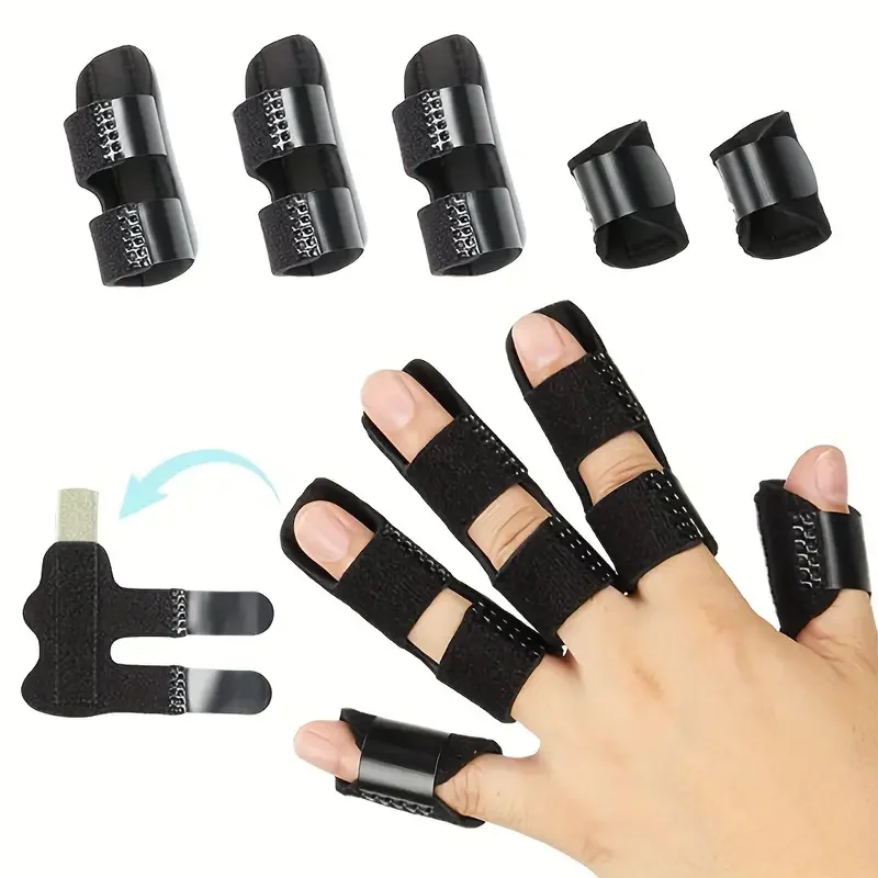 

5pcs Finger Gloves Set Sports Protective Gear Finger Fixation For Men&Women For Broken Fingers/Straightening Finger/Knuckle