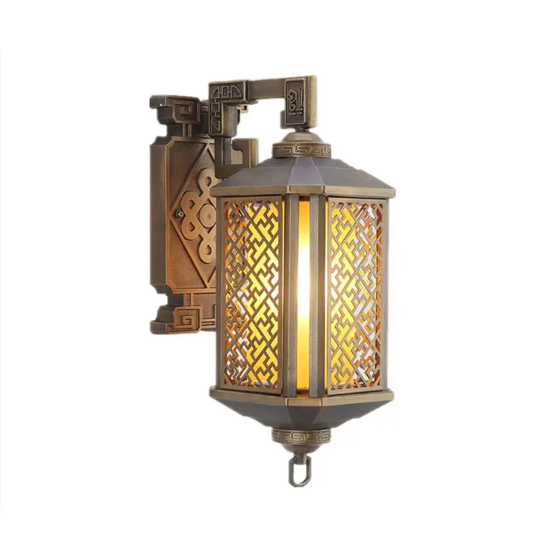 

New Chinese Style Outdoor Waterproof Wall Lamp Outdoor Aisle Wall Lamp Villa Corridor Garden Courtyard Balcony Door Lamp