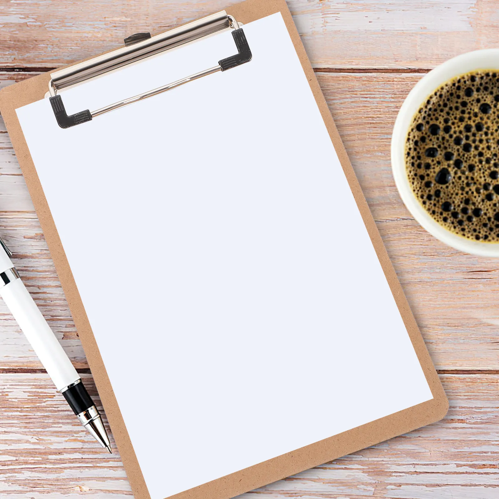 

5Pcs Office Clipboard Wood Iron Multifunctional Writing Board File Holder Portable Document Organizer Small Clip Boards