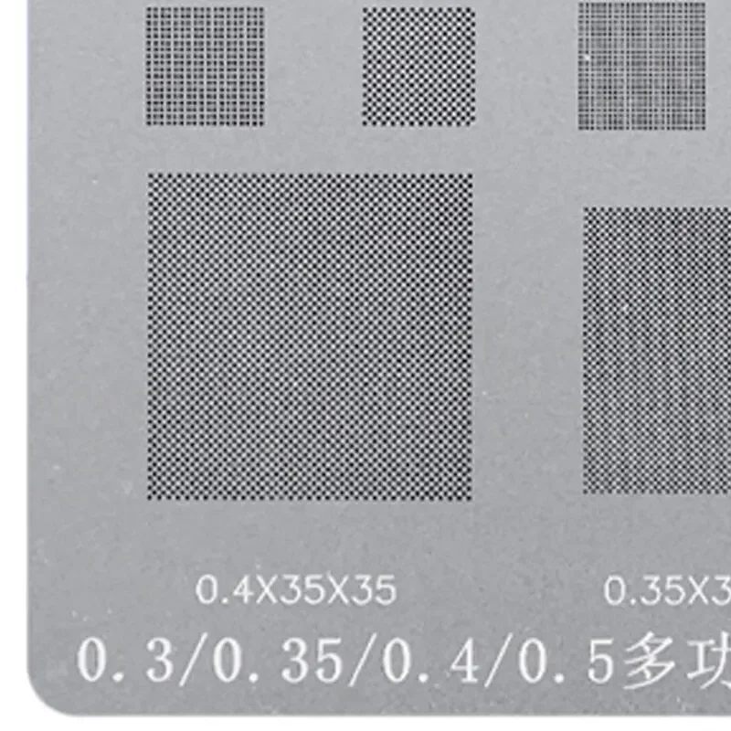 RELIFE Multi-Purpose BGA Stencil for 0.3/0.35/0.4/0.5/Parallel/45 Degree Hole Universal Solder BGA Reballing Stencil Solder Net