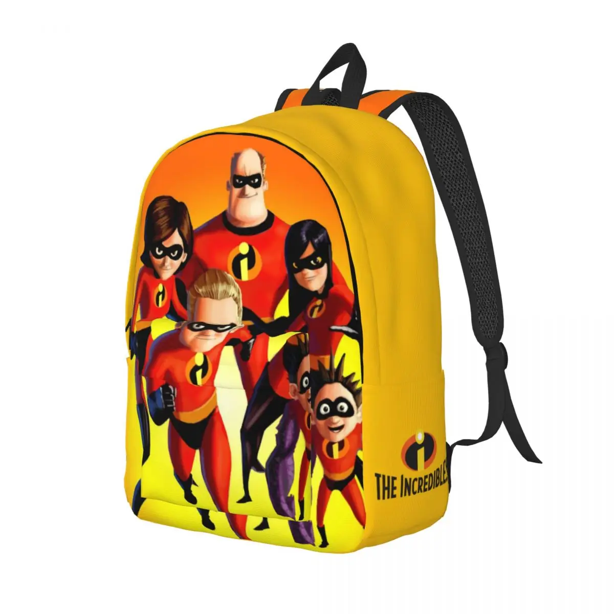 Cool Poster Bookbag Disney The Incredibles College Student Adjustable Strap For Work Office Gift Sturdy Shoulder Bookbag