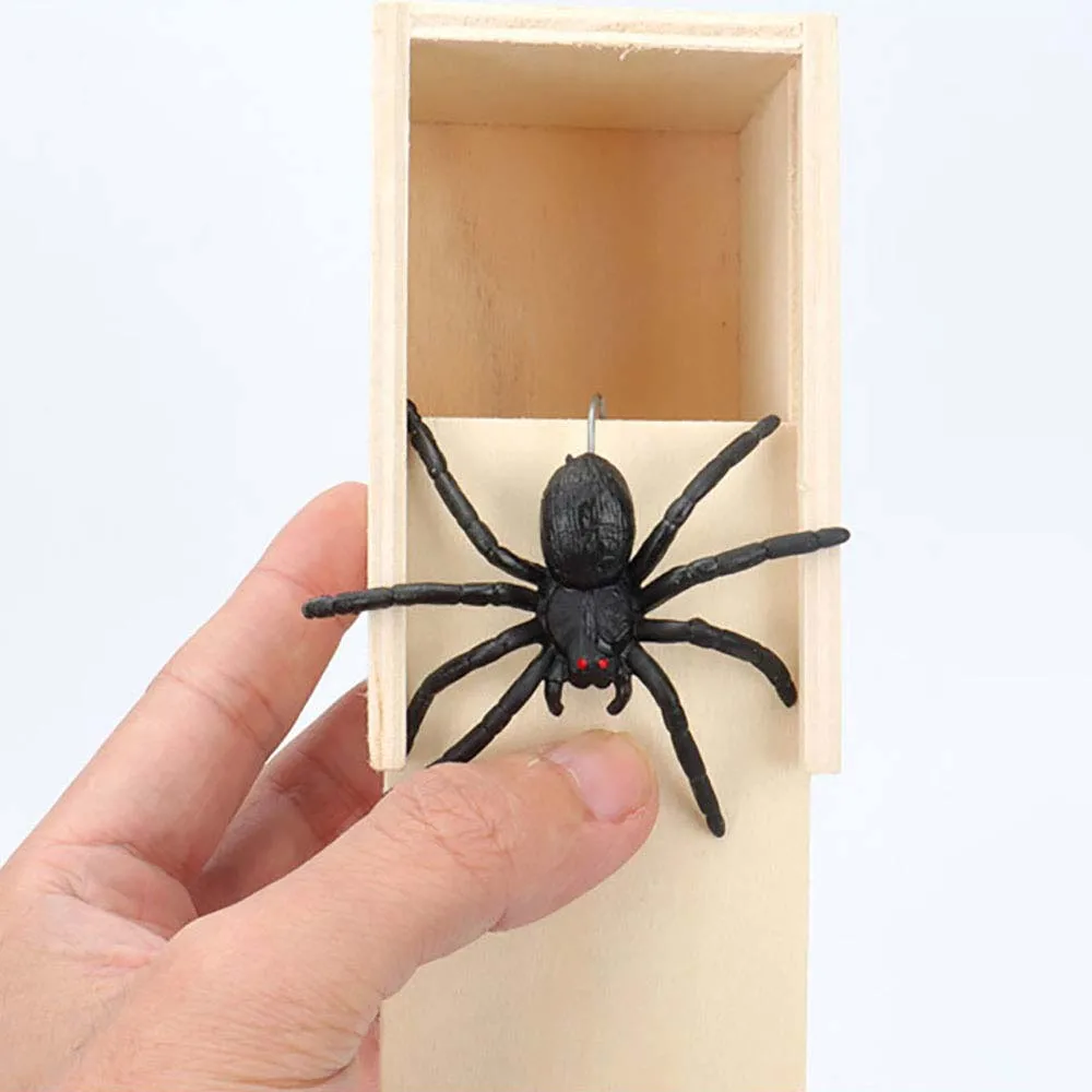 Halloween-Party-Dekoration: Lustige Schreckbox mit versteckten Spinnen – Gruseliger Scherzartikel für Partys