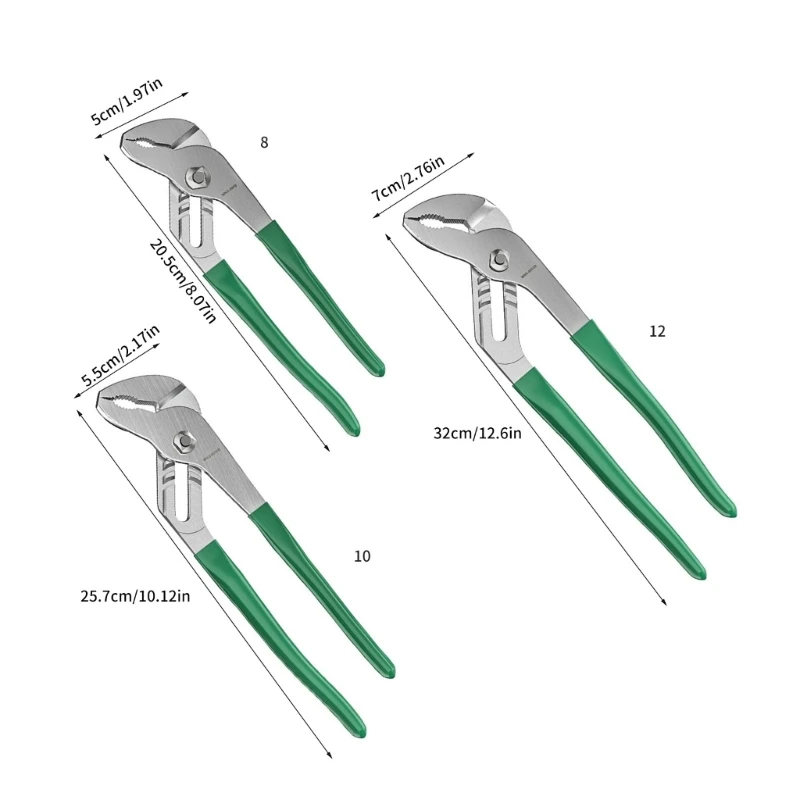 Water Pipe Pliers with Push Button Adjustment Ergonomic Plumbing Tool For 8-12in Water Pipes