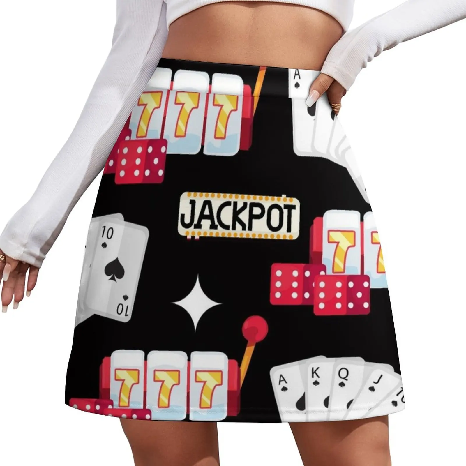 

Casino Gambler Poker Slot Machine Pattern Mini Skirt festival outfit women Dresses summer dress women 2023