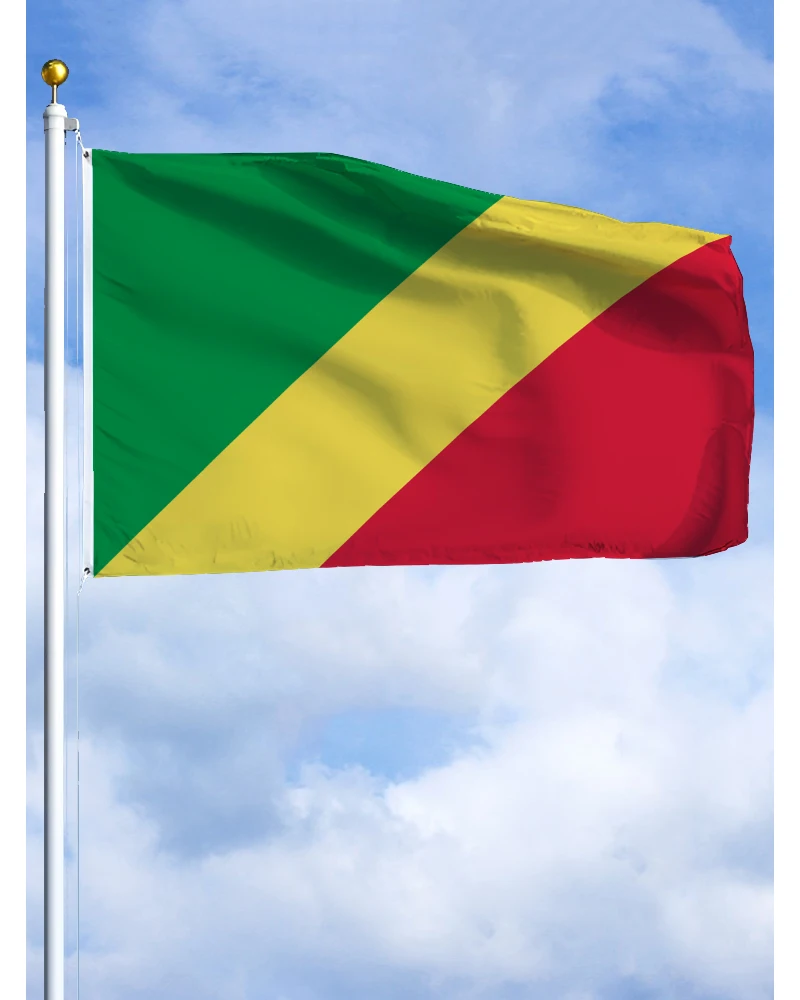 60×90 90x150 120×180CM Congo Brazzaville Emblem Flag Polyester Printed Banner Tapestry For Decor