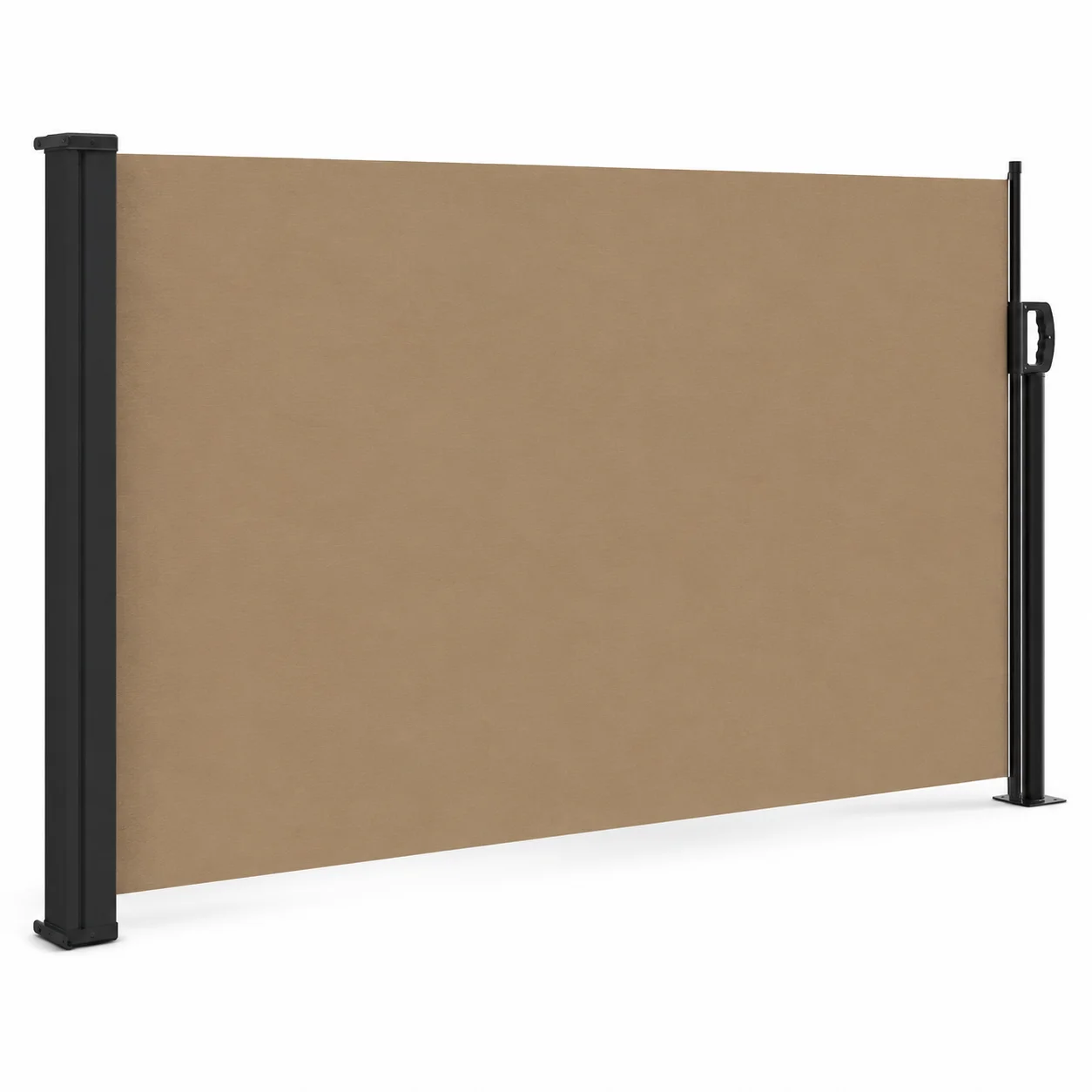 Ausziehbare Seitenmarkise Taupe 117x300 cm Sonnenschutz für Balkon, Terrasse, Garten - UV- und wetterbeständiger Sichtschutz