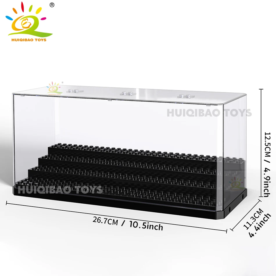 Huiqibao 3 Stappen Stofdicht Figuren Bouwstenen Vitrine Doos Show Case Model Collectie Decoratieve Bricks Speelgoed Voor Volwassen