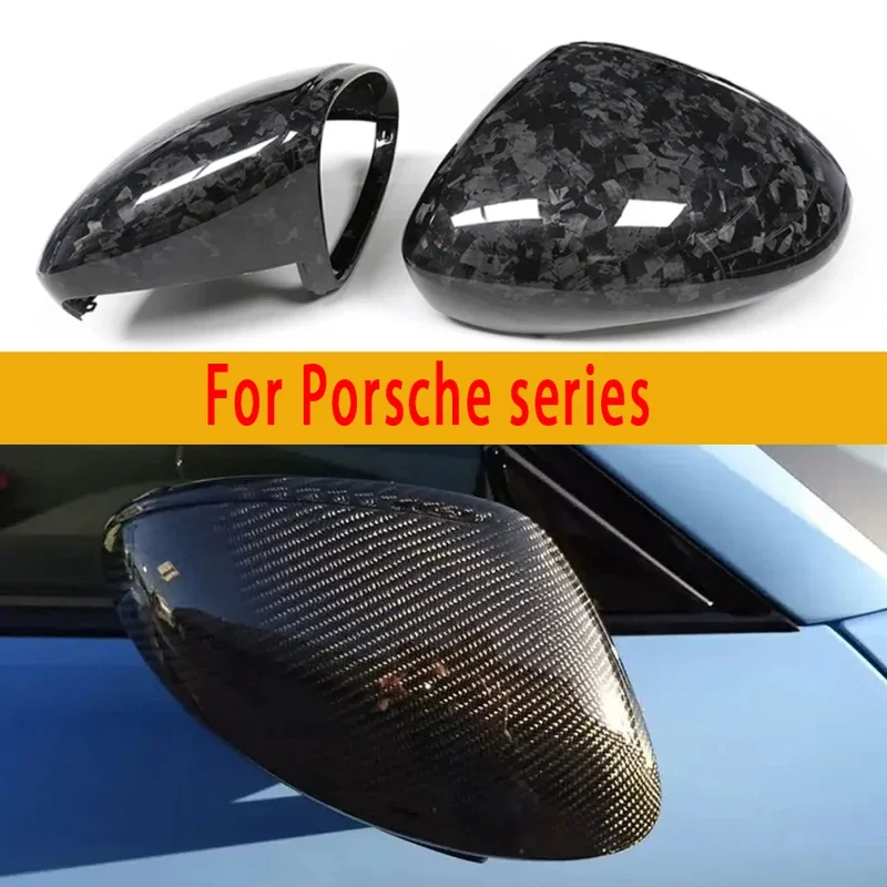 For Porsche Cayman Boxster 718 Macan Panamera 971 981 Cayenne 982 992 911 Dry carbon fiber rear view mirror housing case cover