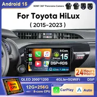 Android 15 para Toyota Hilux LHD 2015 2016 2017 2018 2019 2020 Autoradio estéreo vídeo Audio A/V unidad principal PC Tablet Carplay
