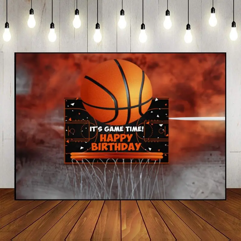 Basketball Birthday Decoration Event Background Photography Backdrops Cartoon Baby Shower Create Corner Just You Custom Backdrop