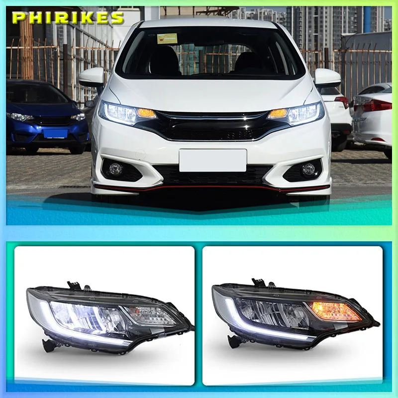 

A Pair For Fit Headlights 2013-2018 Fit LED Head Lamps All LED light Source Daytime Running Lights Dynamic Turn