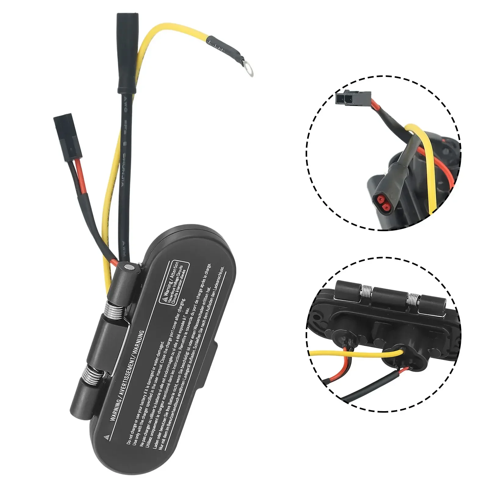 KickScooter Charging Base Suitable for Ninebot MAX G30 Electric Scooter Charger Port Sturdy Construction Black Color