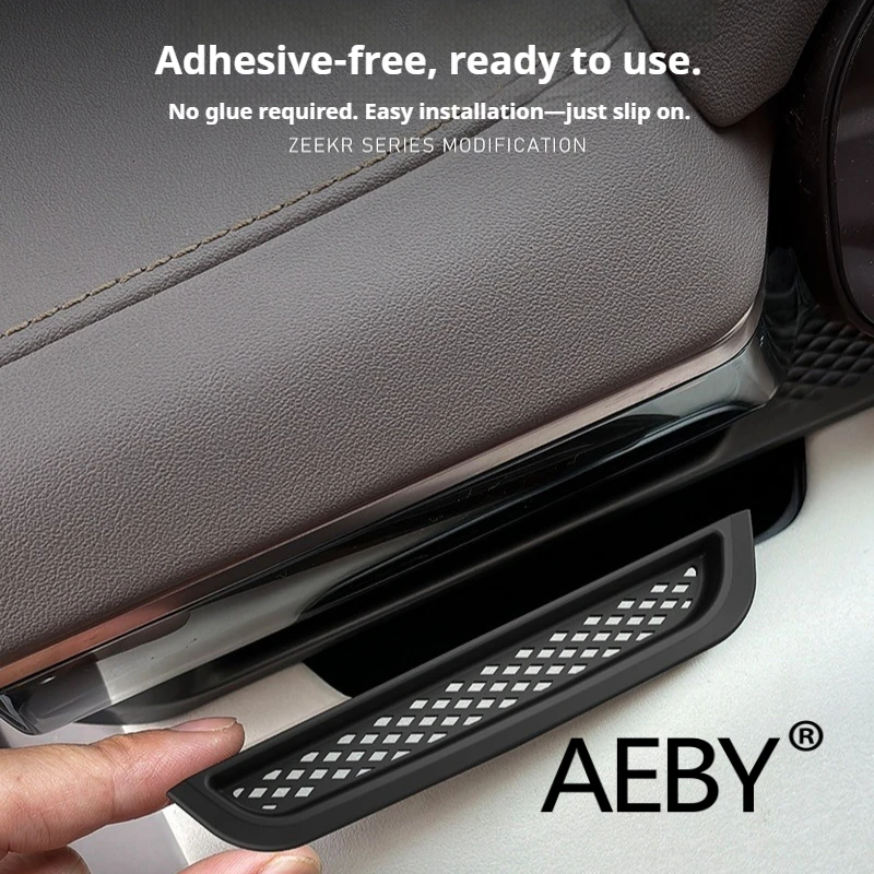 AEBY لـ ZEEKR 7X 2024 2025 غطاء فتحة التهوية، زخرفة سيليكون جانبية رئيسية وركاب، ملحقات تصفيف السيارة الداخلية المخصصة