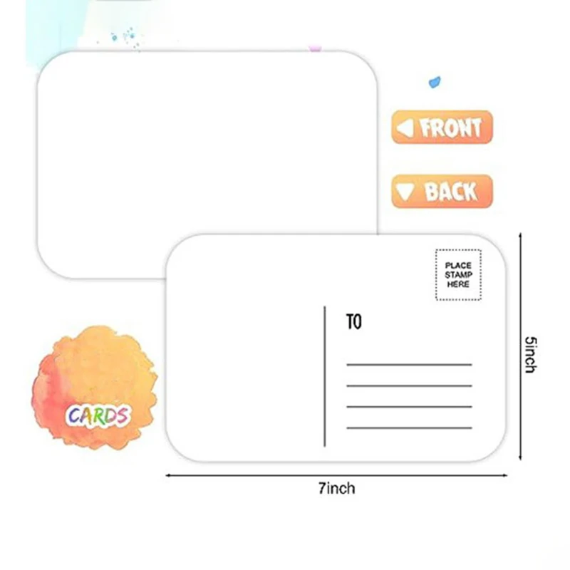 40 قطعة ورق ألوان مائية فارغة بطاقات بريدية بطاقات المعايدة بطاقات بريدية ألوان مائية ورق رسم خالي من الأحماض ورق فني ثقيل الوزن #6