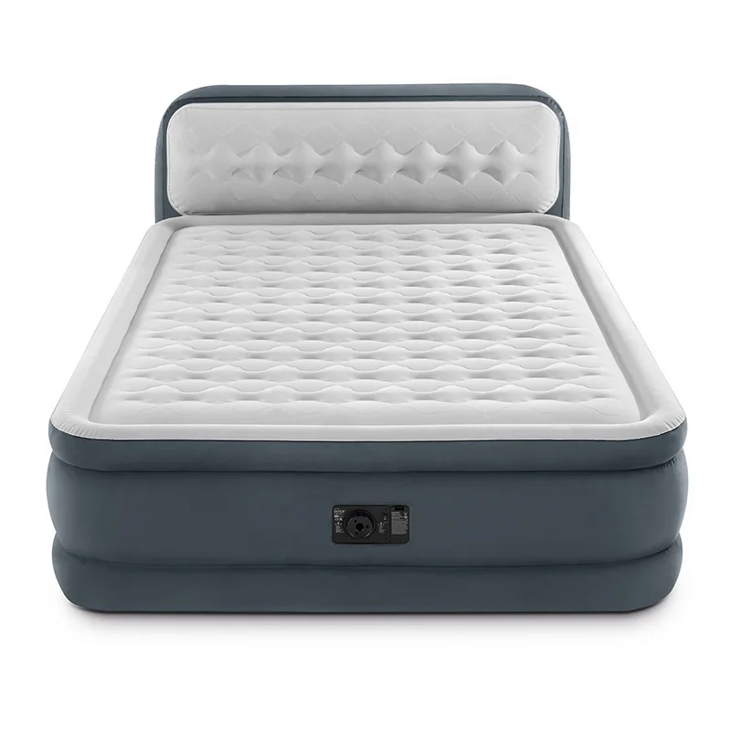 64448 Flocking built-in electric pump inflatable mattress household outdoor portable folding pvc modern simplicity