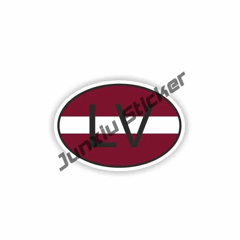 Latvian Coat of Arms Sticker Decal Self Adhesive Vinyl Latvia Flag LV Car Assessoires Premium Quality Vinyl Glue Sticker KK13cm