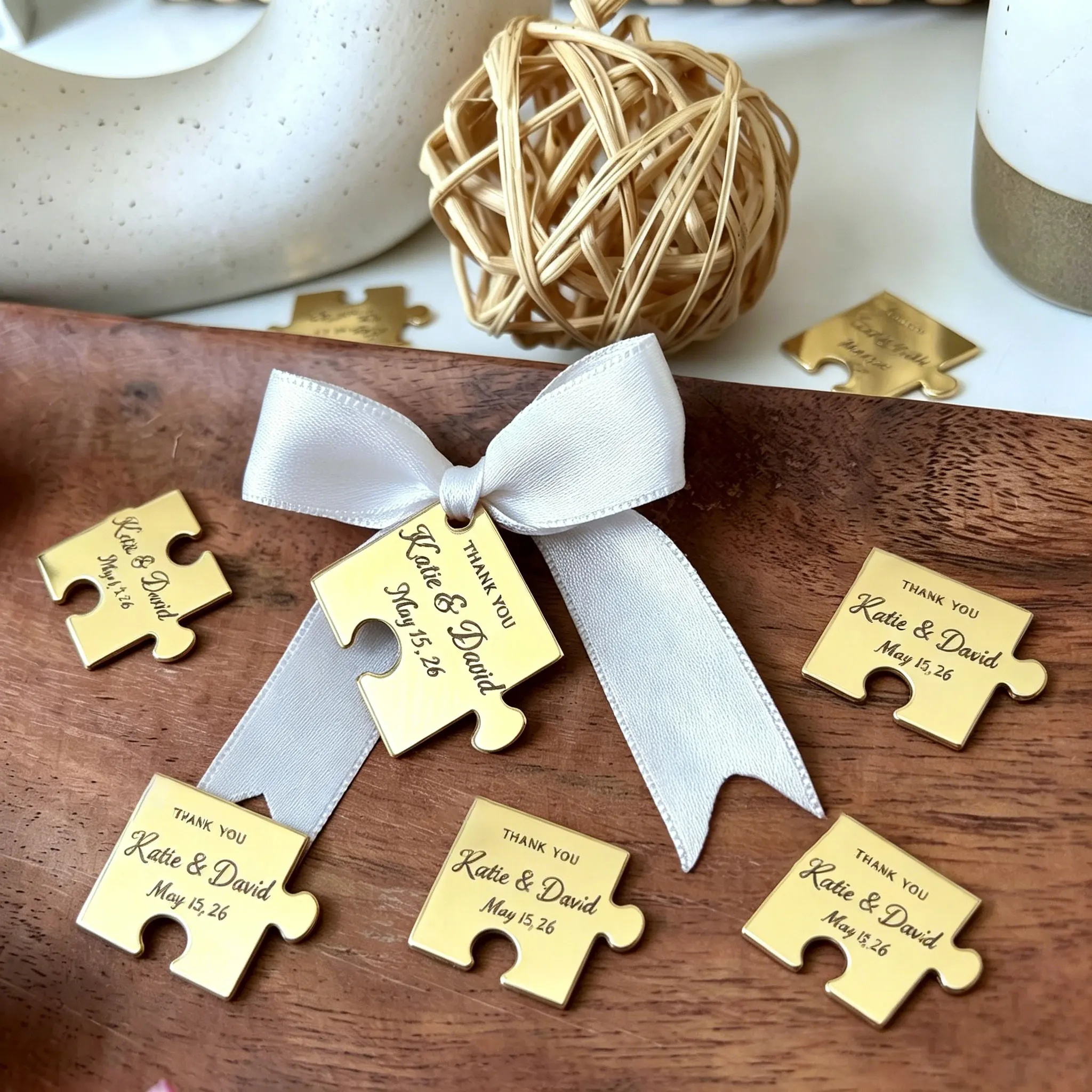 

Personalized Wedding Favor Tags Mirror Custom Acrylic Baby Shower Gift Baptism Birthday Tags