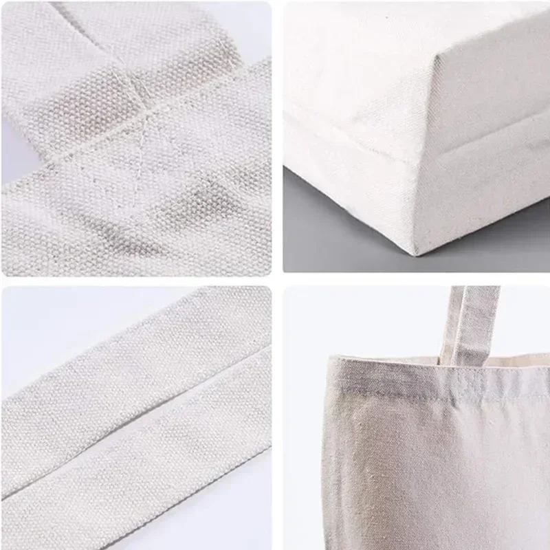 Sacos de lona spr4, 2 peças saco multiuso reutilizável sacos em branco uso para saco de compras, sacos de compras, diy