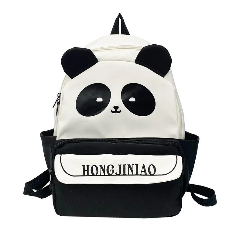 2024 New Cartoon Panda Schoolbags Lightweight Primary School Student Bookbags Waterproof Outdoor Backpack Travel Bag