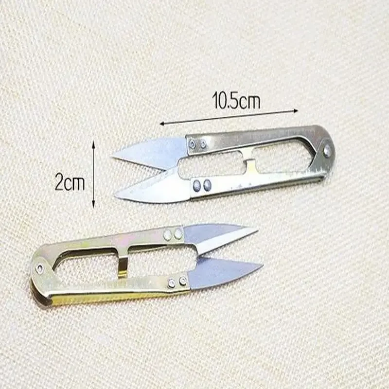 10 pc/set tesoura de linha de peixe de aço 15g 10.5cm linha de pesca em forma de u ferramenta de amarração de mosca enfrentar engrenagem tesoura costura logiahaцы
