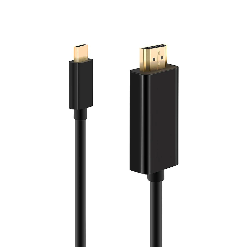 

1,8 м USB 3.1 Type-C к кабелю-переходнику, ультратонкий для ноутбука, монитора, проектора, шнура 4K, адаптер типа C, черный