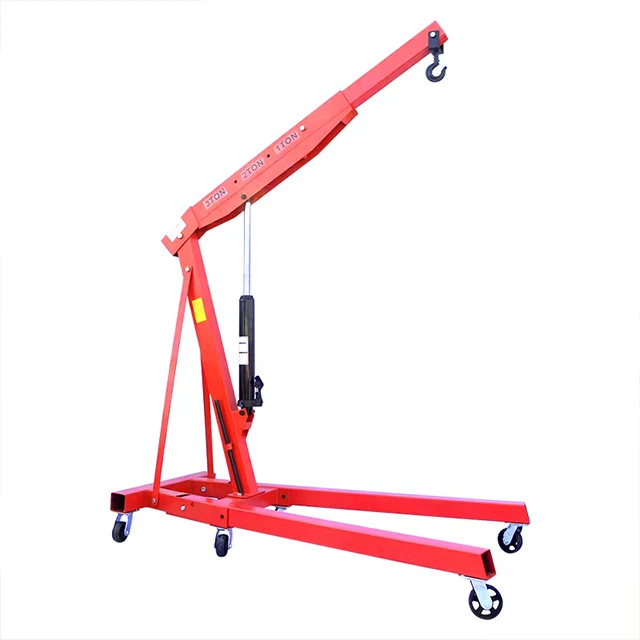 

Mobile Folding Hydraulic Car Engine Crane 2 Ton Fixed Shop Crane Folding Crane Lift For Auto Repair And Maintenance