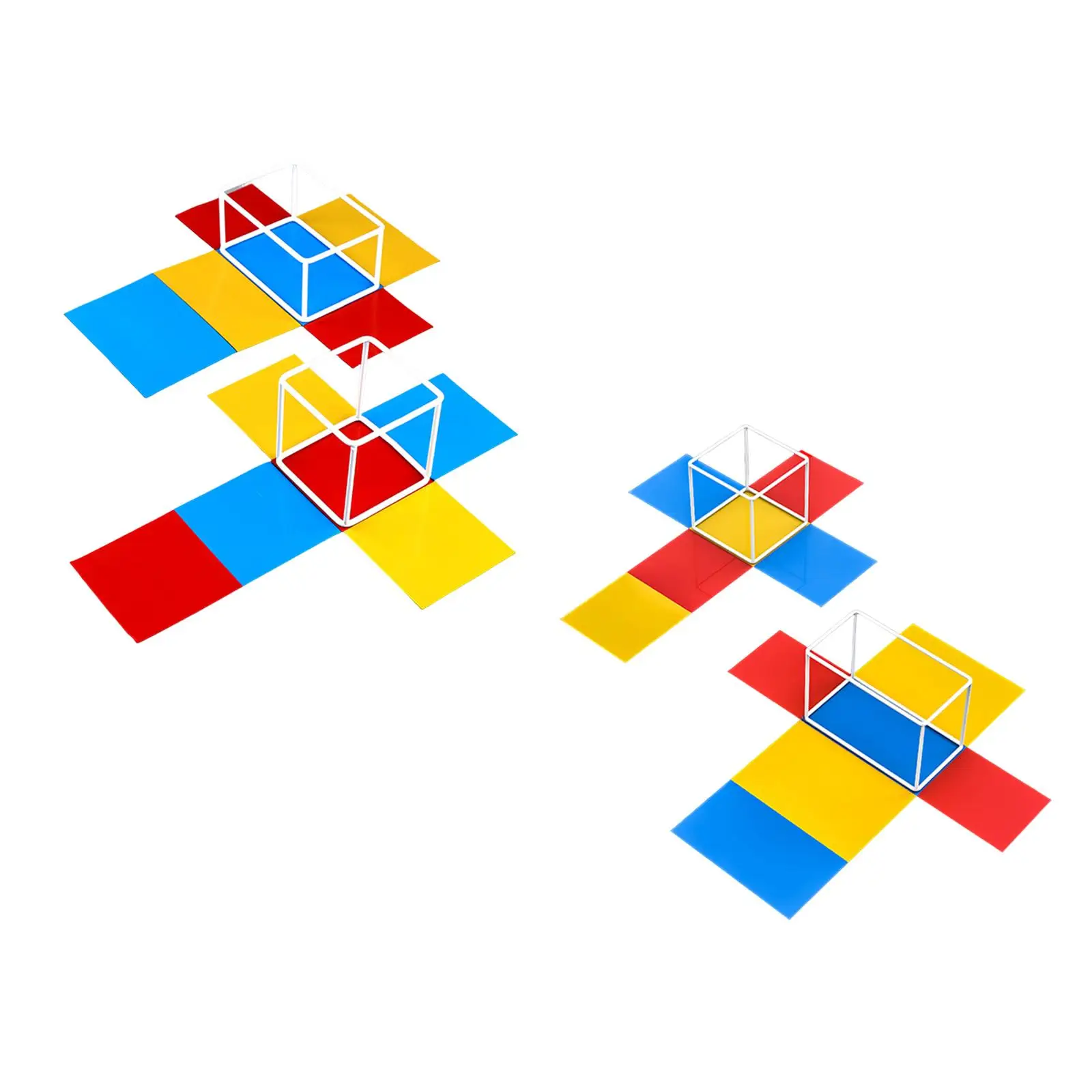 2Pcs Geometric Shapes Math Toy Learning Tool Math Teacher Supplies for Elementary Student Home Classroom School Supplies