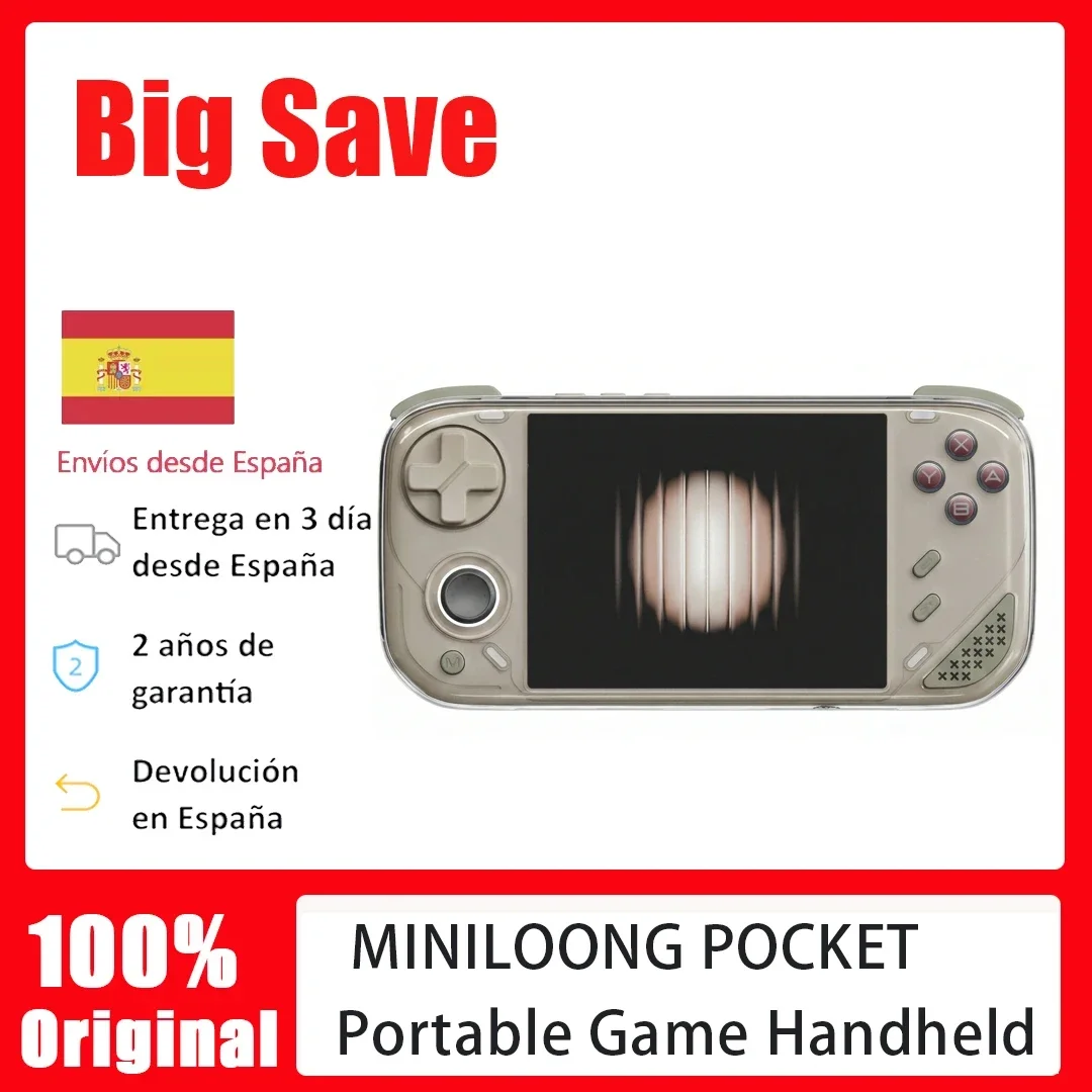 MINILOONG POCKET 1, console portatile per videogiochi in stile retrò, schermo IPS da 4 pollici con uscita HD, sistema operativo LOONG open source con aggiornamenti OTA, un regalo perfetto per gli