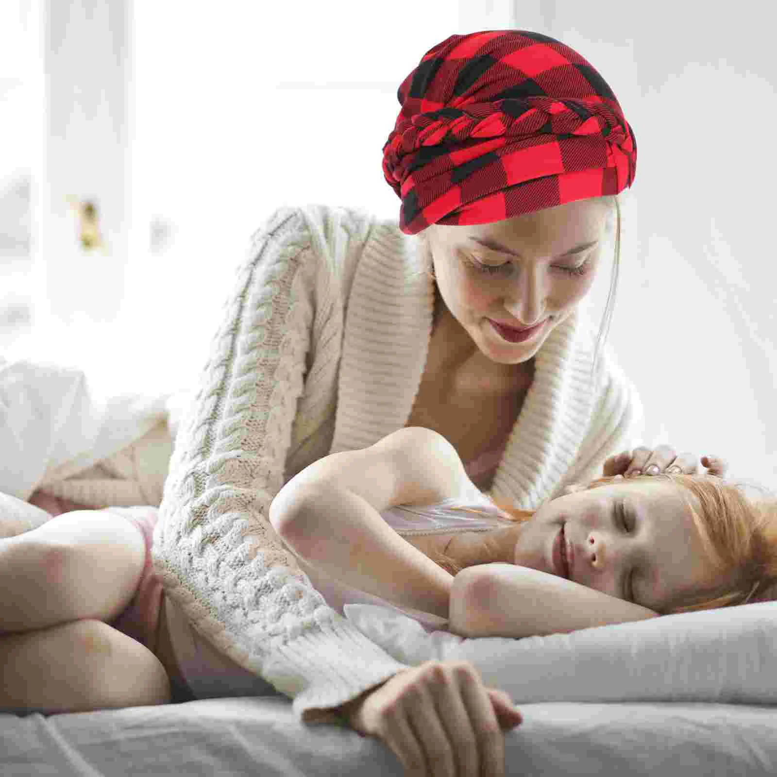 Pretied Scarf for Women Braided Toe Cap Chemotherapy Hat Chic Sleeping Wearing Miss