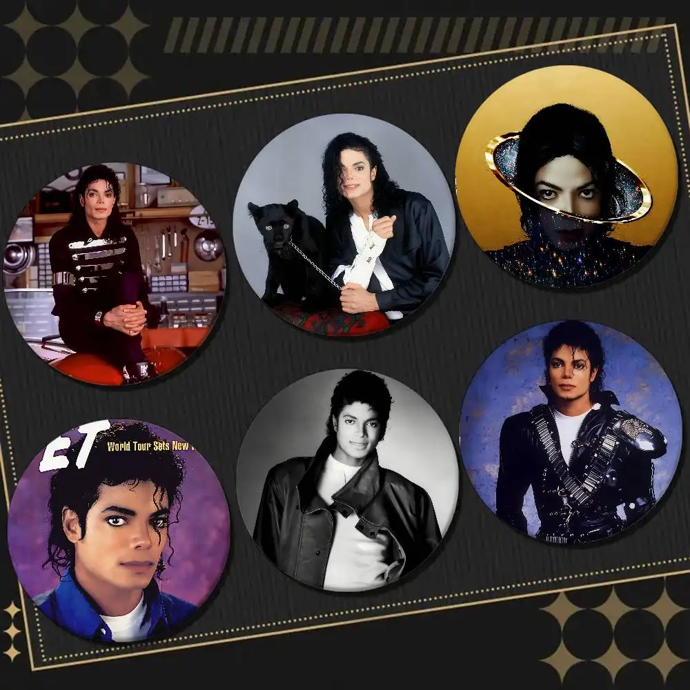 Michael Jackson Weißblech Abzeichen Anstecknadeln Anstecknadeln Hutnadeln Broschen Geschenke Dekor Rucksäcke