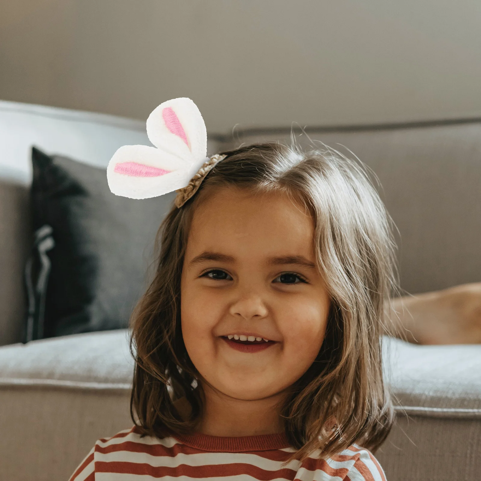 20 Pcs Rabbit Ears Headwear Accessories DIY Hair Pins Creative Charm Clips Decor Kid Girl for Fabric Toddler